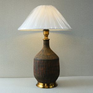 Rustic 17 Brown Lining Table Lamps (Pair)