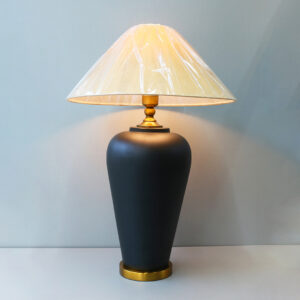 Ceramic 18506 Matt Black Lounge Lamps (Pair)