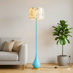 Metal Sofia Pastel Blue Floor Lamp (Each)