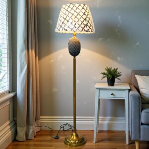 Rustic Black Glass H03 Corner Floor Lamp (Each)