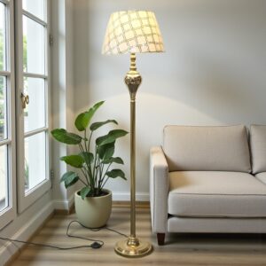 Metal QG French Gold Corner Floor Lamp (Each)